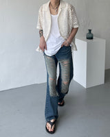 ソーシルクスリットスリーブレス / SO Silk Slit Sleeveless (2 colors)
