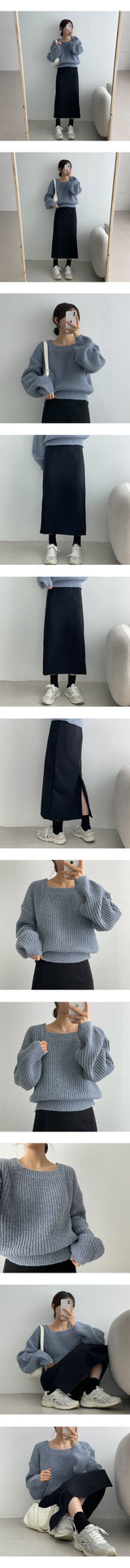 ビランバックオープンロングスカート / Viran back open long skirt