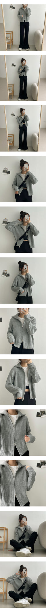 トグラング2WAYニットジップアップ / Tograng Two-Way Knit Zip-Up