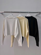 オーガニックコットンカラーニット/ORGANIC COTTN COLLAR KNIT