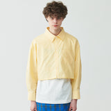DART VOLUME CROP SHIRT (YELLOW) (6543168176246)