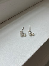 [92.5silver] dot pearl earrings