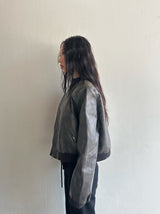 Hazelnut leather jacket