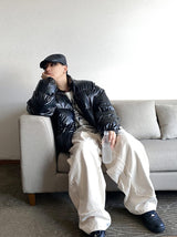 No.0496 glossy overfit padding JP (7color)