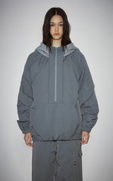  PIPPING MIX ANORAK HOODIE_GRAY
