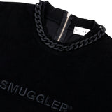 [UNISEX] Detachable Chain Terry T-Shirt (Black)