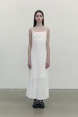 BACK POINT MAXI SLEEVELESS DRESS [IVORY]