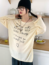 フリーダムレタリングボクシー長袖Tシャツ