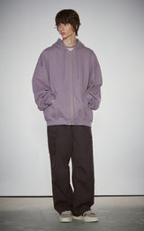  BLUR HEART LOOSE HOODIE ZIP UP_INDI PINK