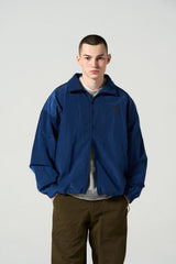 NYLON COLLAR WINDBRAKER - BLUE