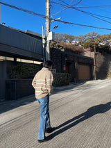 アザーボーダーハーフジップアップニット / Other Border Half Zip Up Knit (3color) (6660749131894)