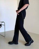 セミブーツカットジーンズ/MG601 Semi boot cut black jeans