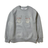 HAND SIGN SWEAT SHIRT GRAY (6614595731574)