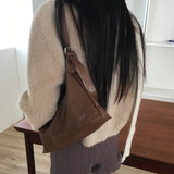 Rait leather baguette shoulder bag