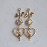 ティンカーベルハートイヤリング / Rainbow Tinkerbell Heart Earring