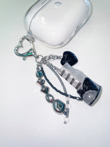 Glitter Ribbon Boots Keyring Bag Charm