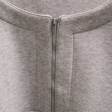 ハーフジップレイヤードスウェットシャツ / HALF ZIP LAYERD SWEATSHIRTS-MIXTURE GREY