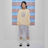 Cheerful logo sweat shirt (light yellow) (6684422930550)