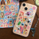 hawaii girl sticker SET (2pcs)