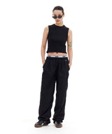 ナイロンシャーリングパンツ (BLACK)