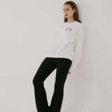 モヘアブーツカットバンディングパンツ/MOHAIR BOOTS CUT BANDING PANTS, BLACK