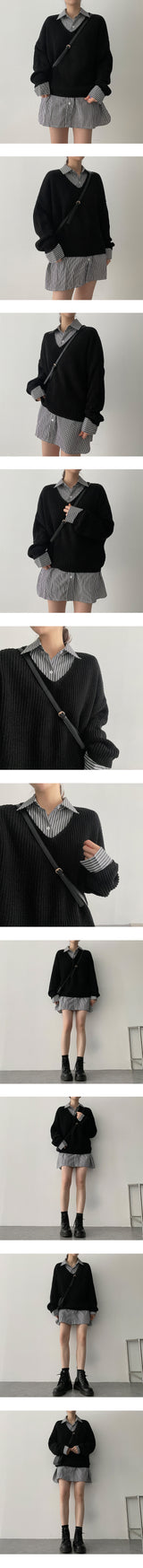 ヒルズハーフクロップドVニットウェア / Hills Half Cropped V-Knitwear