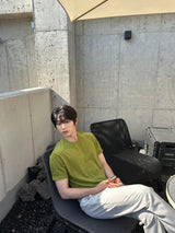 クリーリングエアフィットラウンドショートスリーブニットウェア / Cooling Air Fit Round Short-Sleeved Knitwear (10 colors)