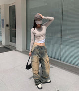 (Unisex) Frank cargo denim pants
