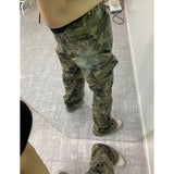 Bluesf セミフレア デストロイ カモ カーゴ パンツ