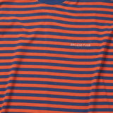 エンブロイダリーストライプロングスリーブ / EMBROIDERY STRIPE LONG SLEEVE blue/orange