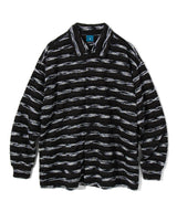 ルブルイヤールウールカラーカーディガンシャツ/Le brouillard Wool collar cardigan shirt S113 Black