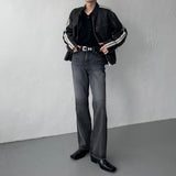 オールブラッシュバックスリットブーツカットデニム/MG608 All Brush Back Slit Bootcut Denim