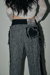 ジャカードデニムパンツ / jacquard denim pt - black
