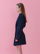 GOLD BUTTON POINT PLEATS WRAP ONEPIECE_NAVY (6612504641654)