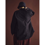レクシオンカーブドジップオーバーシャツ / REXION CURVED ZIP-OVER SHIRT_BK