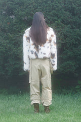 MIXED CAT FUR JACKET (WHITE)