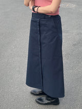Harney button long skirt 
