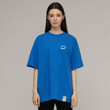 スモールマルチフラワードローイングショートスリーブTシャツ / Small Multi-Flower Drawing Smile Short-Sleeved T-shirt