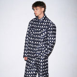 チェッカードパッデッドシャツ/NAVY CHECERED PADDED SHIRT