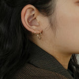 14Kゴールドボール3MMピアス/14K GOLD BALL 3MM EARRING_2COLOR (silicone clutch)