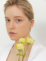 Holiday daily rhombus ceramic earring(YG) (6642400034934)