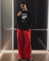 スーパーワイドロゴパンツ / [自主製作] Super wide logo pants (3 color)