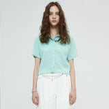 リラックスクリンクルシャツ / RELAXED CRINKLE SHIRT (MINT)