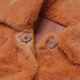 フェイクファーショートコート/FAKE FUR SHORT COAT_ORANGE