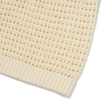 MONO CHERRY NET KNIT SHORT CARDIGAN [IVORY]