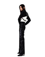 PIN-TUCK STRAP LEATHER BOLERO JACKET (6654708187254)