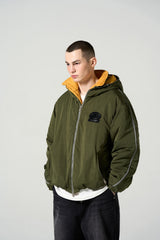 PIPING LINE PADDED JUMPER - KHAKI