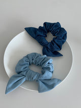 Denim Ribbon Scrunchies (2 colors)