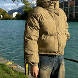 ASCLO Stone Wash Hood Short Padded Jumper (4color)