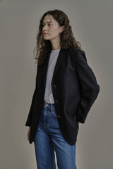 ウールツイルセットアップジャケット/WOOL TWILL SETUP JACKET_NAVY
